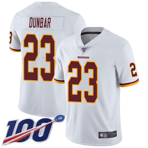 Washington Redskins Limited White Youth Quinton Dunbar Road Jersey NFL Football #23 100th Season->youth nfl jersey->Youth Jersey